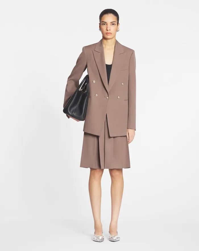 Pleated Culotte Marron Glace Women Lanvin Pants