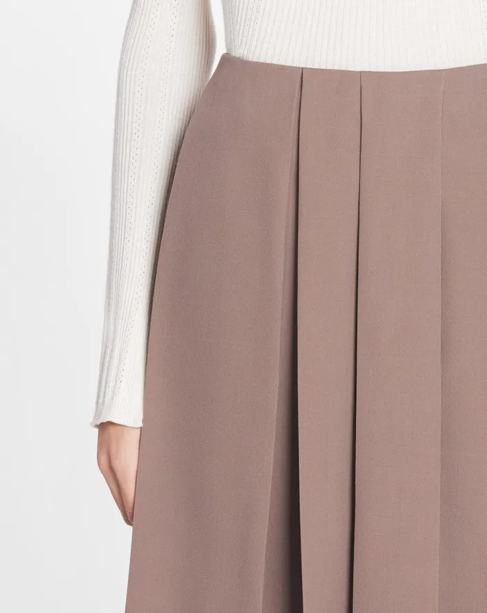 Pleated Culotte Marron Glace Women Lanvin Pants