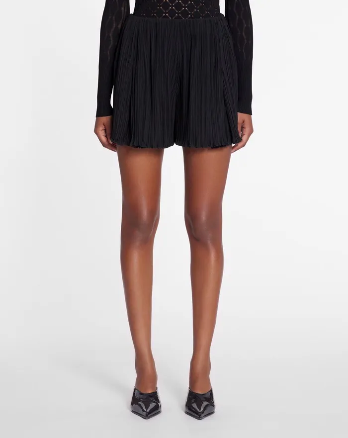 Pleated Shorts Black Women Lanvin Skirts and Shorts Pleated Shorts Black Women Lanvin Skirts and Shorts
