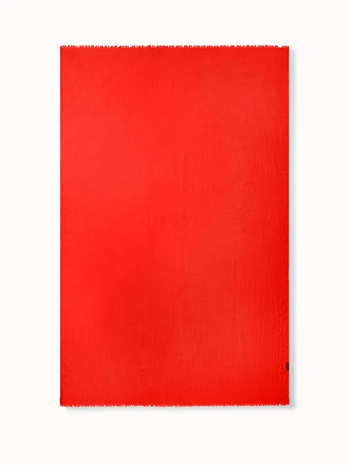 Poppy Red Cashmere Silk Scarf Poppy Red Women Akris Cashmere
