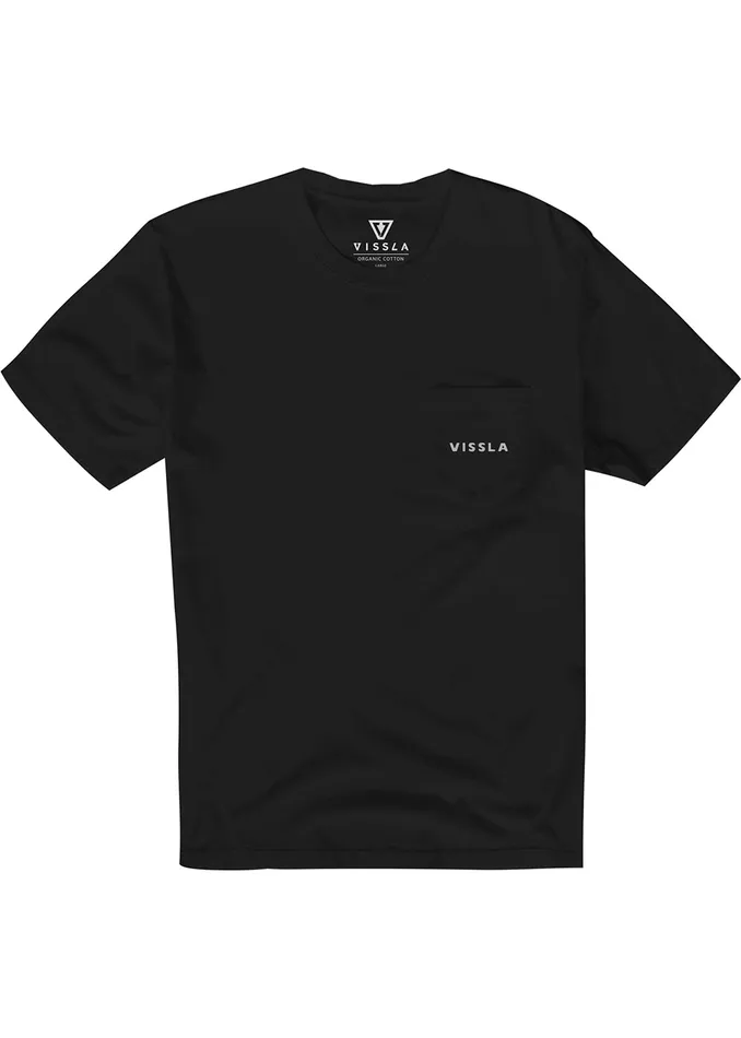 Premium Tees Vissla Men Hideaway Premium Pkt Tee Black