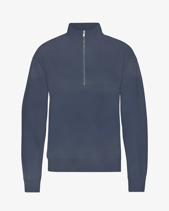 Quarter Zips Men Colorfulstandard Organic Quarter Zip 8211 Neptune Blue
