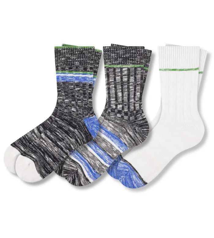 Ready For Everything Boot Crew Black White Socks 3 Pack Men Pair Of Thieves Crew