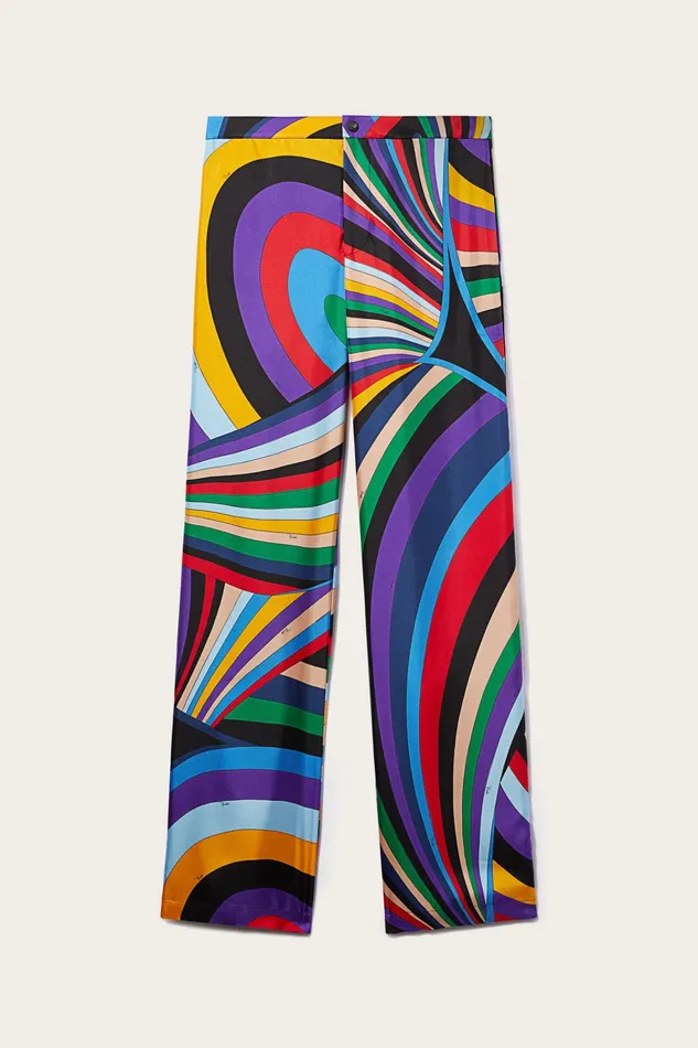 Ready To Wear Men PUCCI IridePrint SilkTwill Trousers