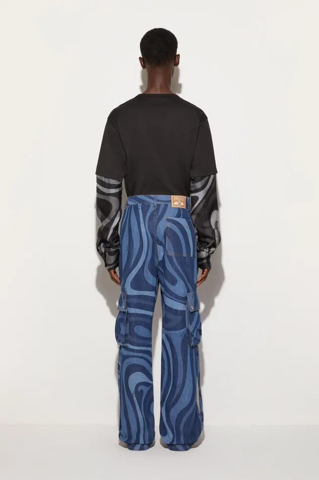 Ready To Wear Men PUCCI MarmoPrint Cargo Jeans