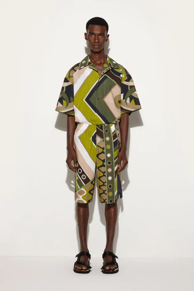 Ready To Wear Men PUCCI VivaraPrint Cotton Shorts