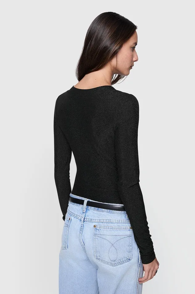 Rebecca Minkoff Alyssa Bodysuit Black Women Tops