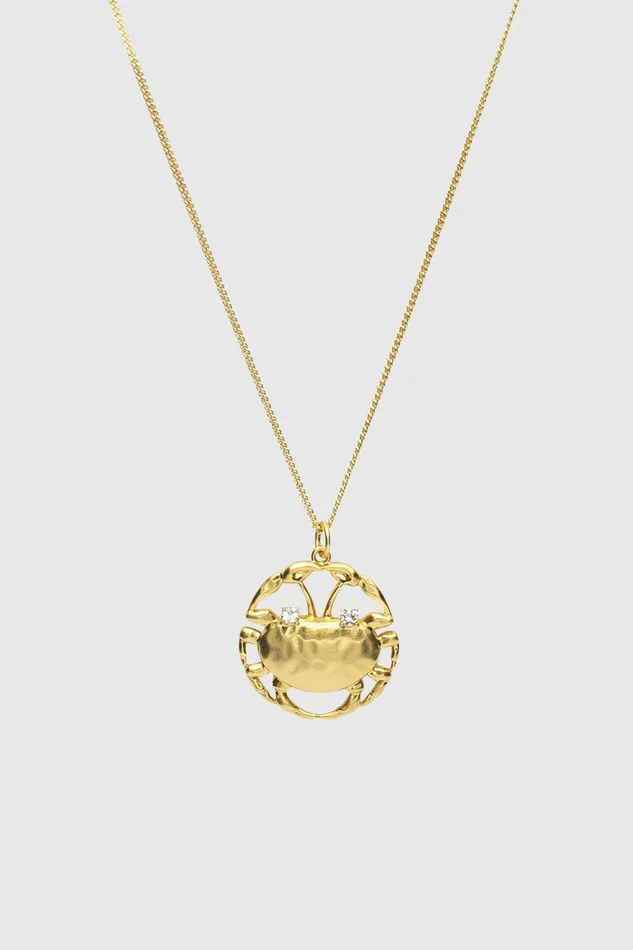 Rebecca Minkoff Cancer Zodiac Medallion Necklace Women Jewelry