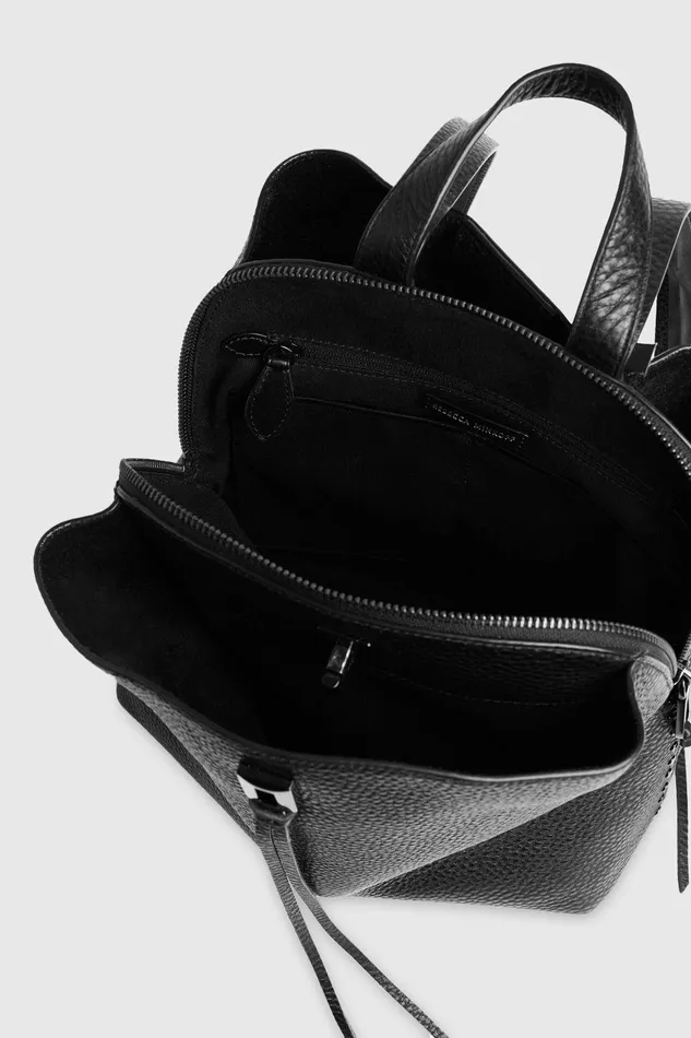 Rebecca Minkoff Darren Medium Backpack Blackblack Shellac Women Backpacks