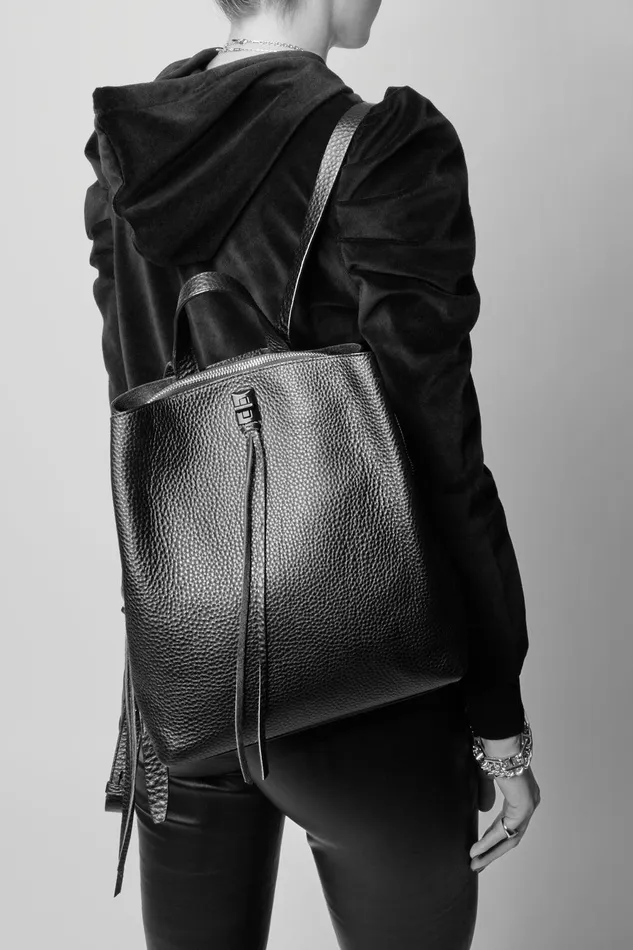 Rebecca Minkoff Darren Medium Backpack Blackblack Shellac Women Backpacks