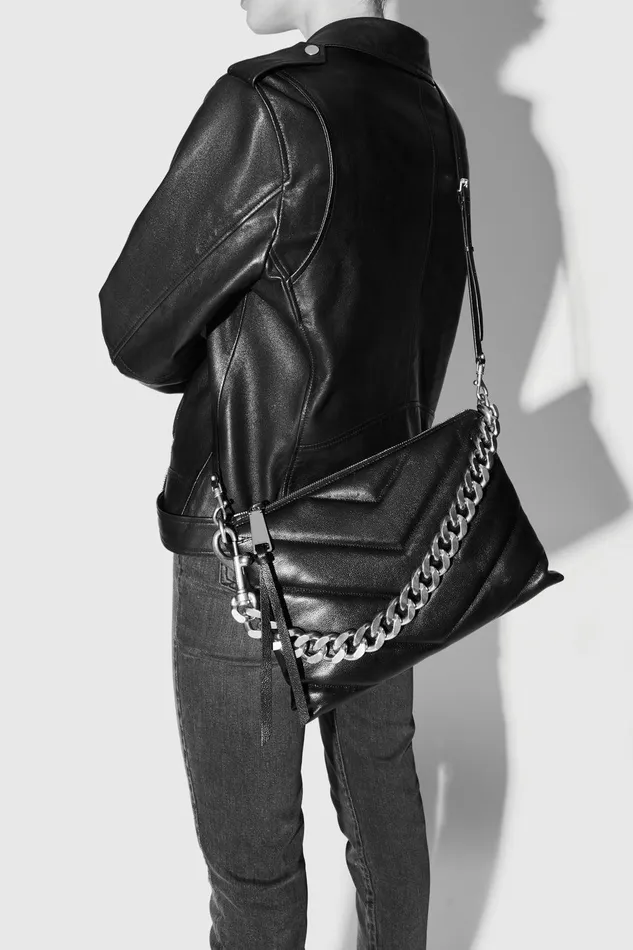Rebecca Minkoff Edie Maxi Crossbody Black Women Crossbody Bags