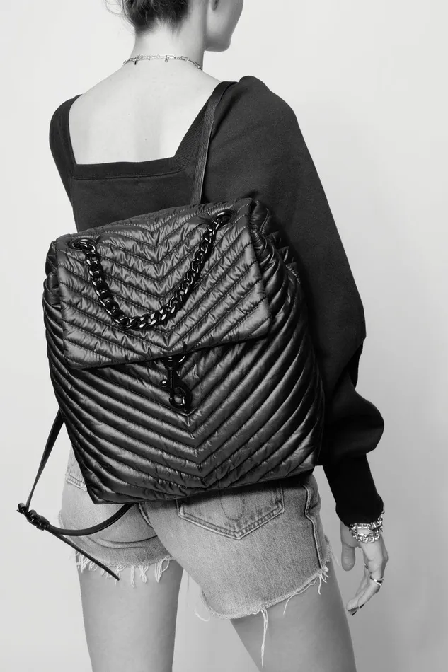 Rebecca Minkoff Edie Nylon Backpack Military Women Backpacks