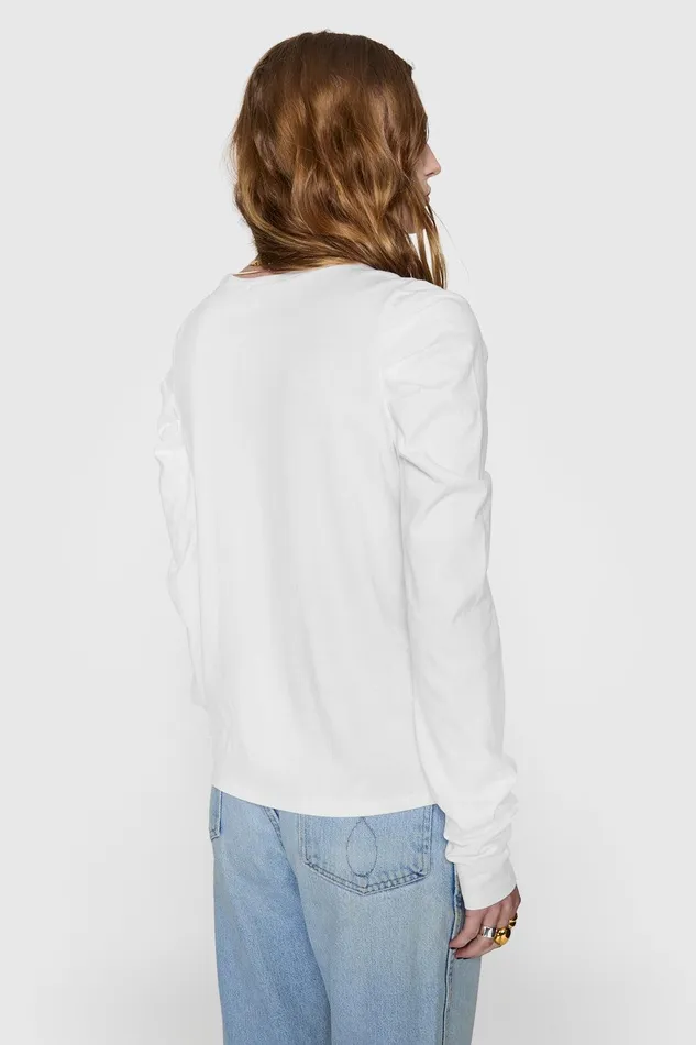 Rebecca Minkoff Janine Long Sleeve Bright White Women Tops