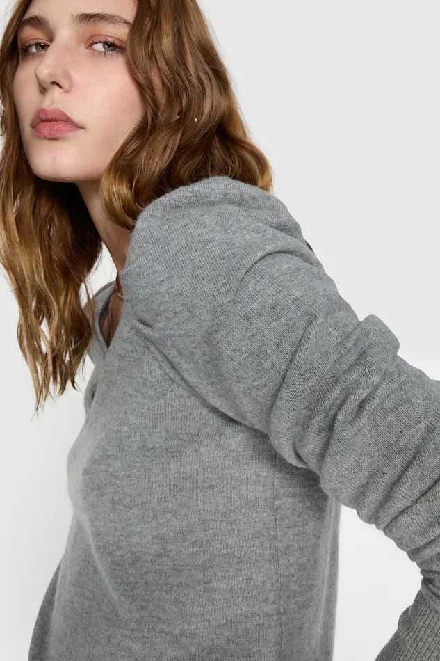 Rebecca Minkoff Janine Sweater Stone Women Tops