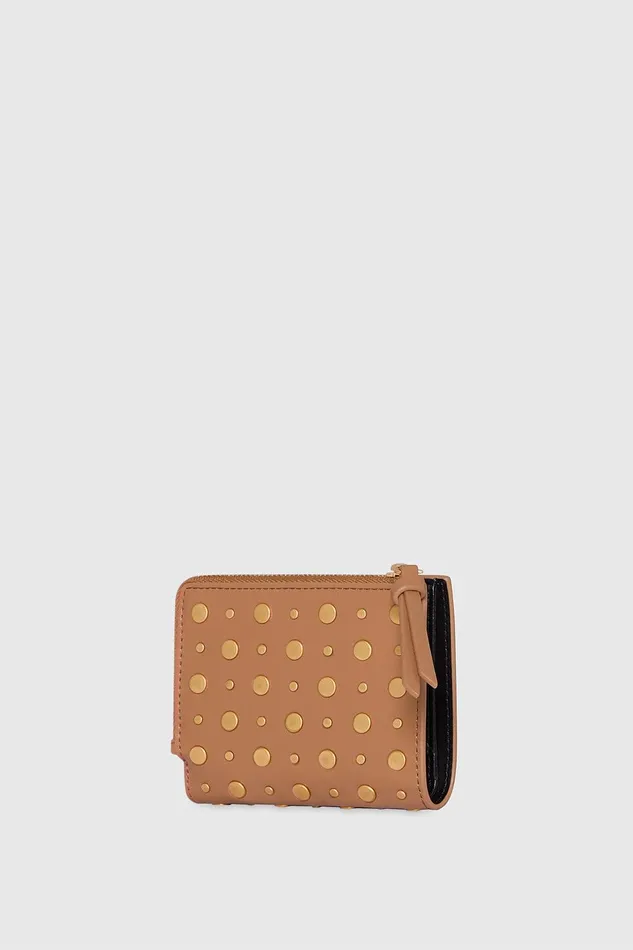 Rebecca Minkoff Megan Slim Wallet With Studs Praline Women Wallets