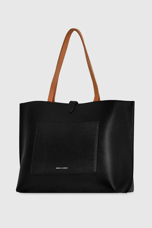 Rebecca Minkoff Megan Tote Blackcaramello Women Tote Bags
