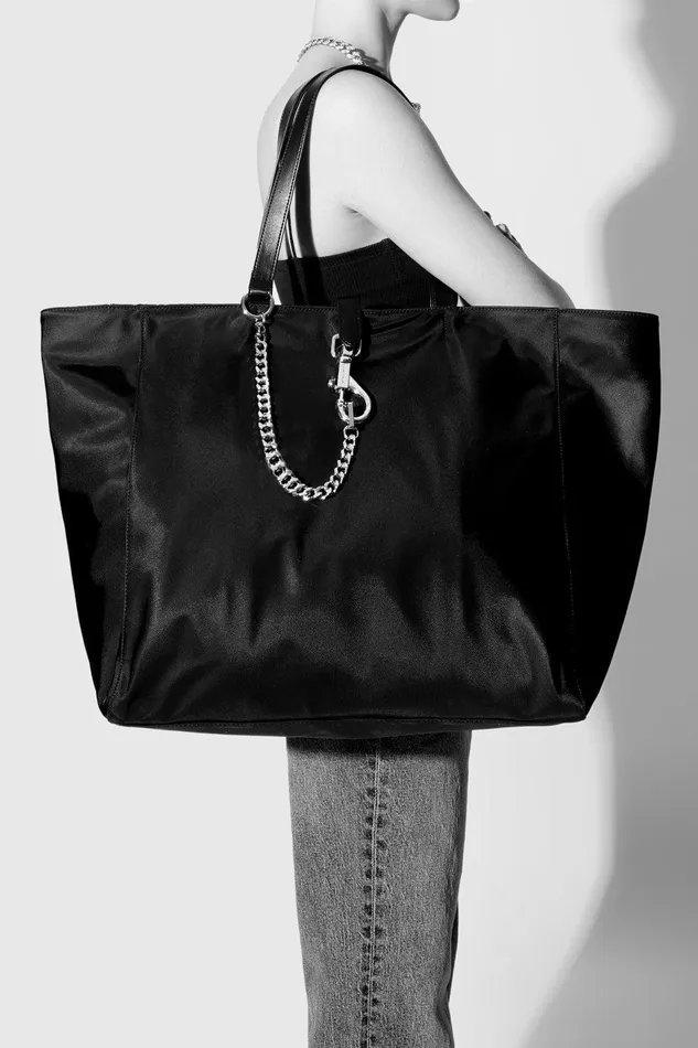 Rebecca Minkoff Megan Weekender Tote Blackblack Shellac Women Tote Bags
