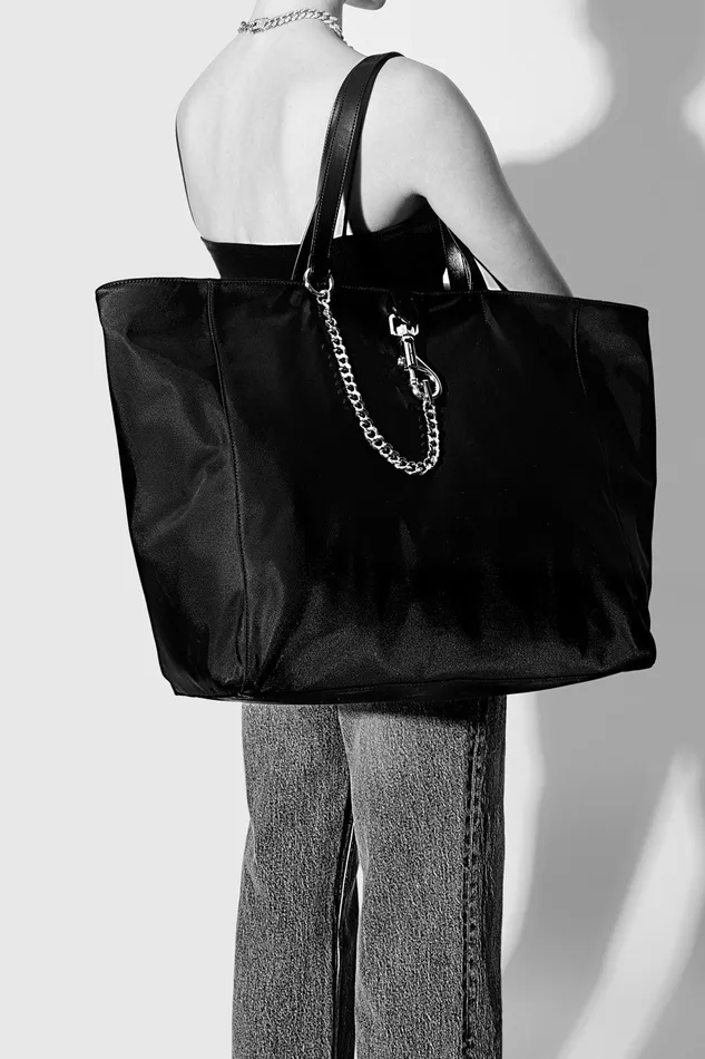 Rebecca Minkoff Megan Weekender Tote Blackblack Shellac Women Tote Bags