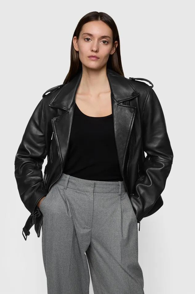 Rebecca Minkoff Tabitha Moto Blackblack Women Outerwear