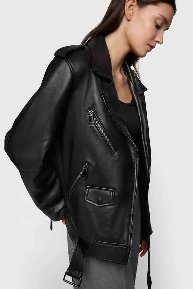 Rebecca Minkoff Tabitha Moto Blackblack Women Outerwear