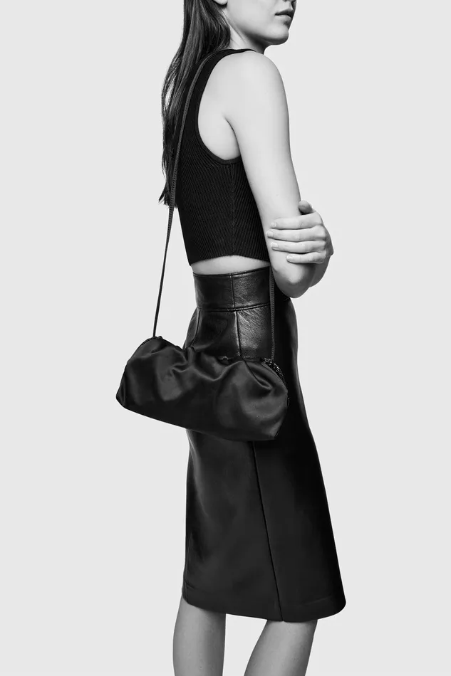 Rebecca Minkoff Tied Up Clutch Black Women Clutches