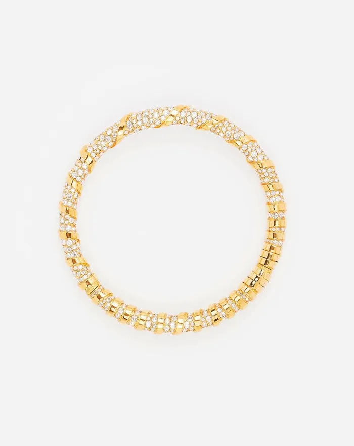 Rhinestone Melodie Choker Necklace Goldcrystal Women Lanvin Jewelry