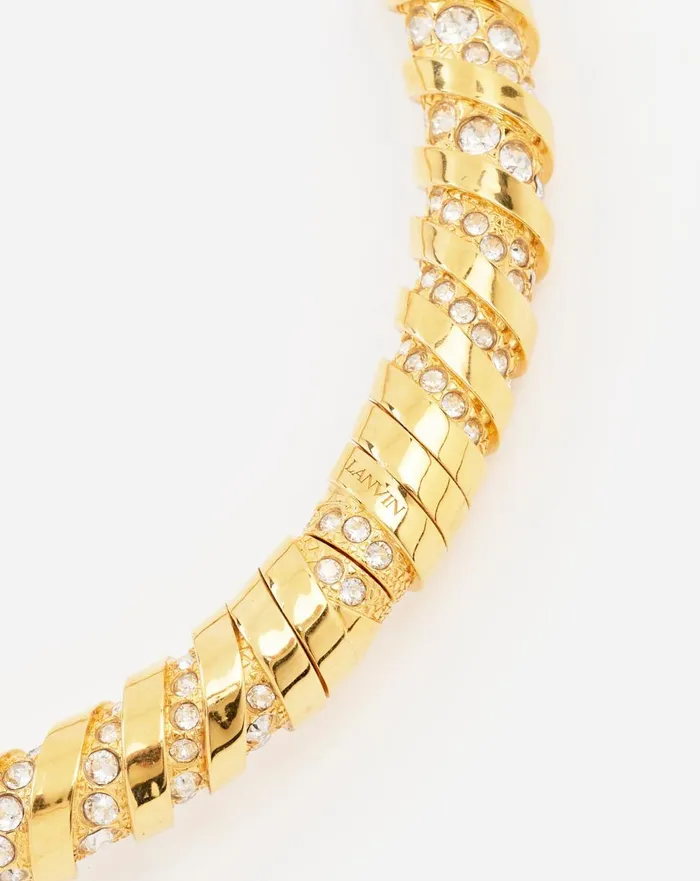 Rhinestone Melodie Choker Necklace Goldcrystal Women Lanvin Jewelry