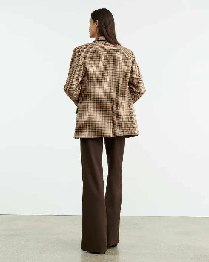 ROMAIN BLAZER Large Oak Check Jackets and Blazers Nili Lotan Women