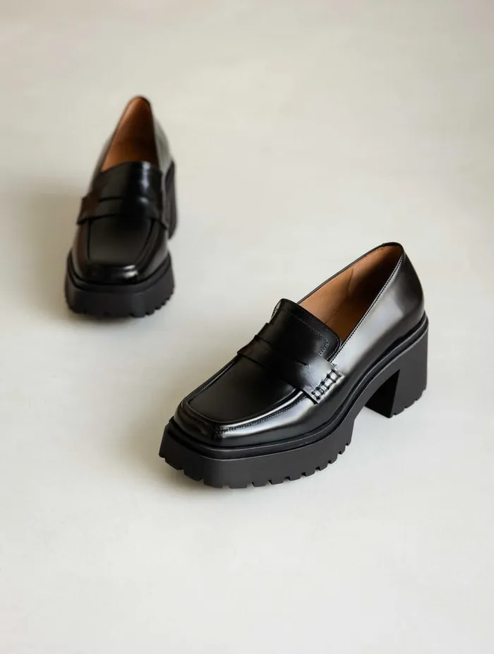 Ruth Siyah Black Women Bobbies Loafers and Derbies