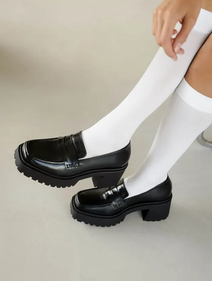 Ruth Siyah Black Women Bobbies Loafers and Derbies