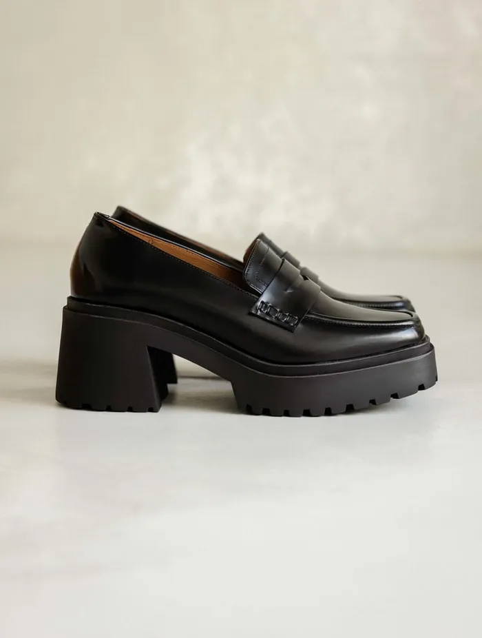Ruth Siyah Black Women Bobbies Loafers and Derbies