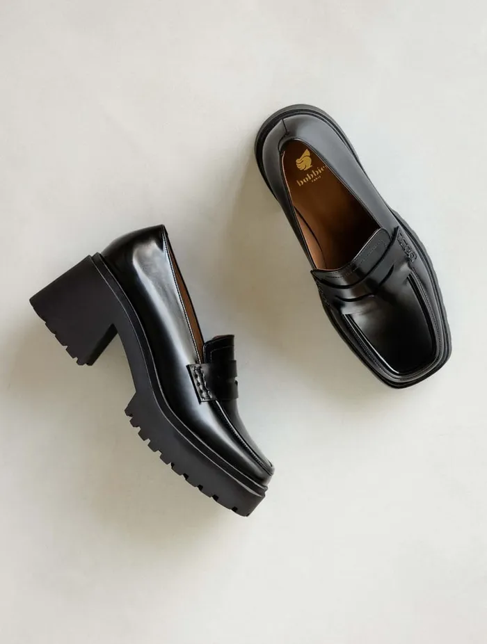 Ruth Siyah Black Women Bobbies Loafers and Derbies