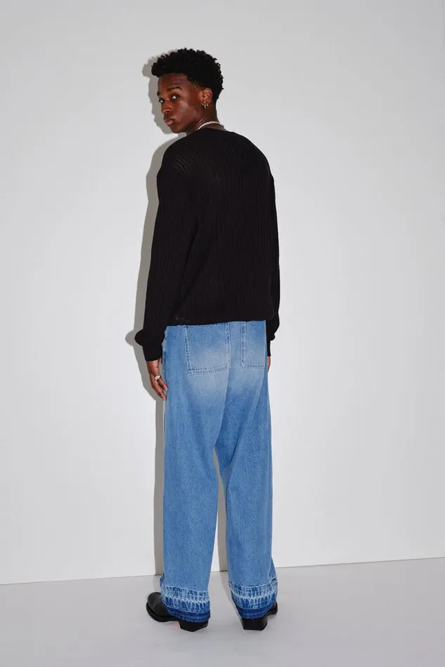 Ryder Pointelle 8211 Black Men Won Hundred Knitwear