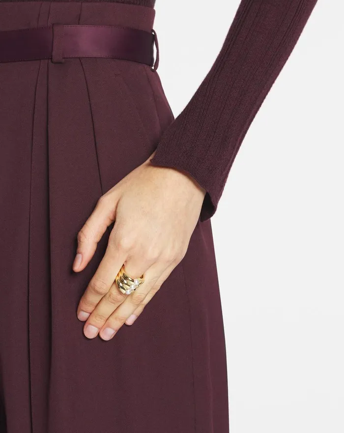 Squence Pearls Ring Goldpearl Women Lanvin Jewelry