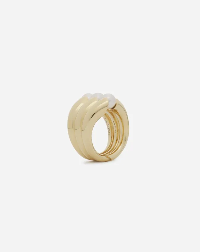 Squence Pearls Ring Goldpearl Women Lanvin Jewelry