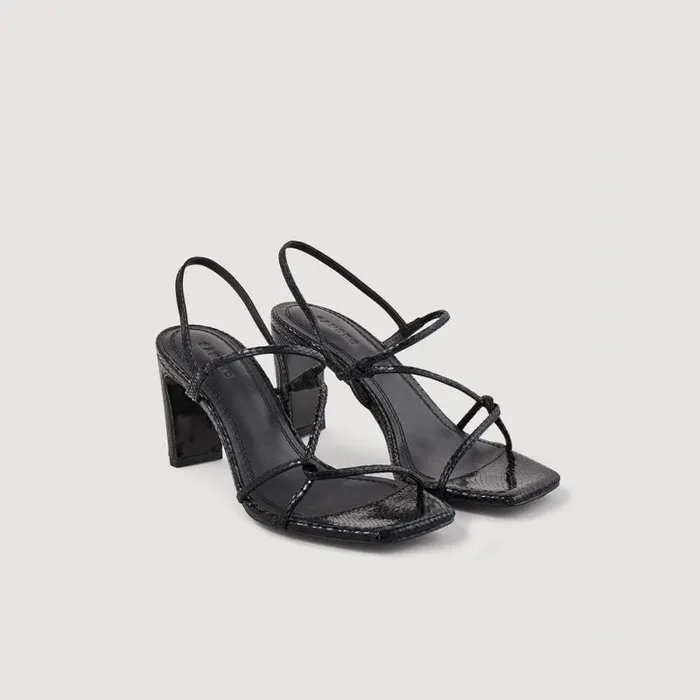 Sandals Women SANDRO Sandals With Narrow Straps Black