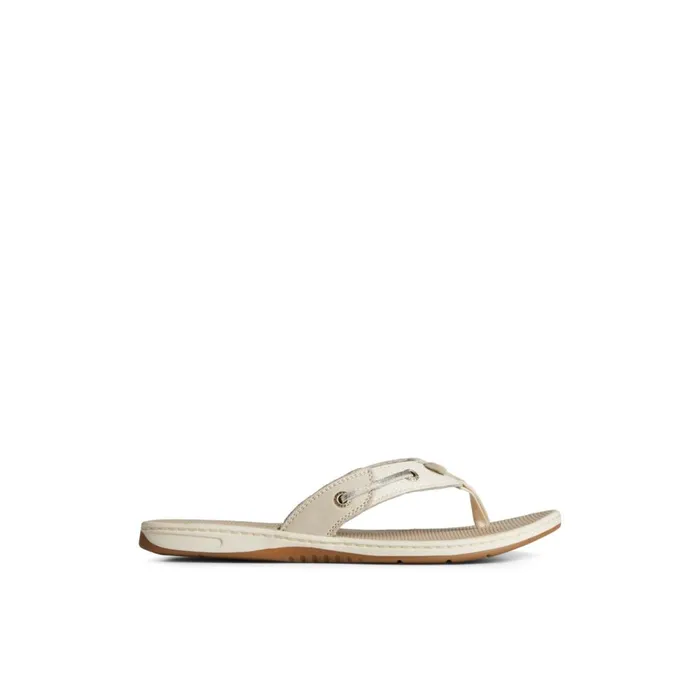 Sandals Women Sperry Seafish Metallic Flip Flop Grey
