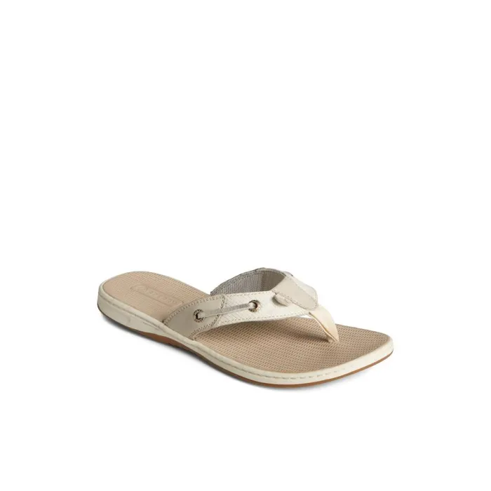 Sandals Women Sperry Seafish Metallic Flip Flop Grey