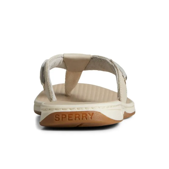 Sandals Women Sperry Seafish Metallic Flip Flop Grey