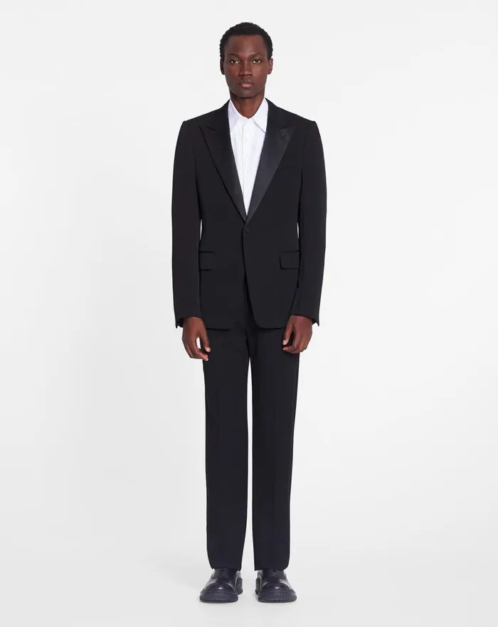 Satin Collar Tuxedo Jacket Black Men Lanvin Coats and Jackets Satin Collar Tuxedo Jacket Black Men Lanvin Coats and Jackets