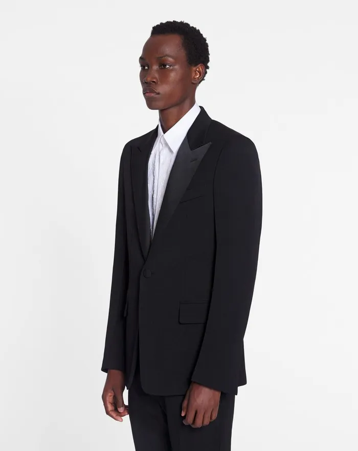 Satin Collar Tuxedo Jacket Black Men Lanvin Coats and Jackets Satin Collar Tuxedo Jacket Black Men Lanvin Coats and Jackets