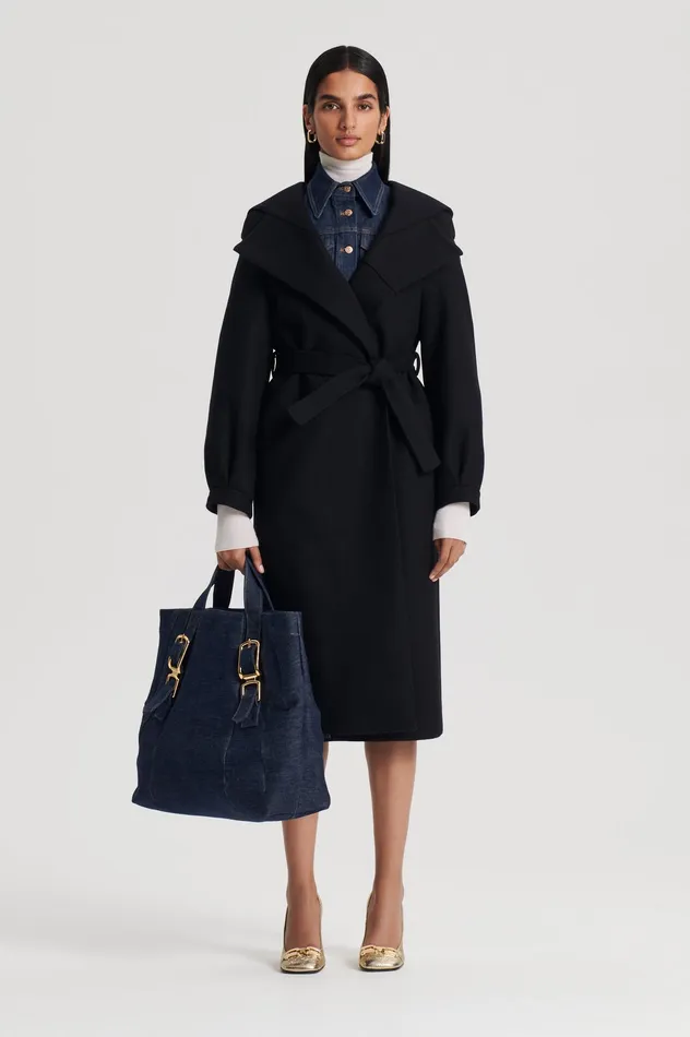 Scanlan Theodore Coats Women HOODED DUFFLE BLACK