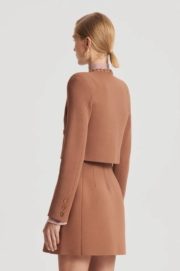 Scanlan Theodore Jackets Women CREPE KNIT DAISY CROP JACKET SPICE