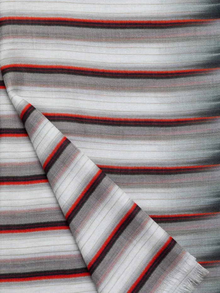 Scarf In Cashmere And Silk With Formula One Print Multicolor Women Akris Collector Scarves
