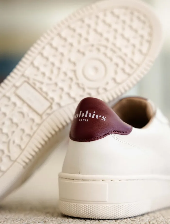 Scott Off White and Garnet Women Bobbies Sneakers