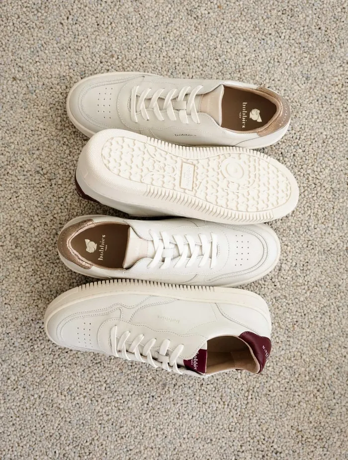 Scott Off White and Garnet Women Bobbies Sneakers