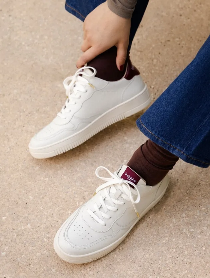 Scott Off White and Garnet Women Bobbies Sneakers