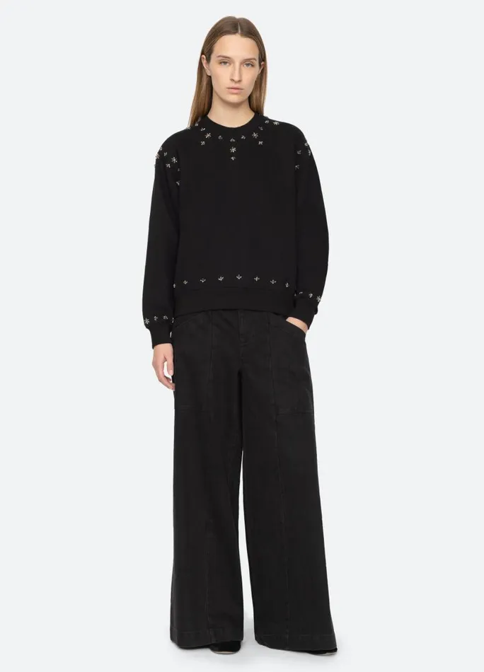 Sea New York Tops Women Caryl Sweatshirt Black Sea New York Tops Women Caryl Sweatshirt Black