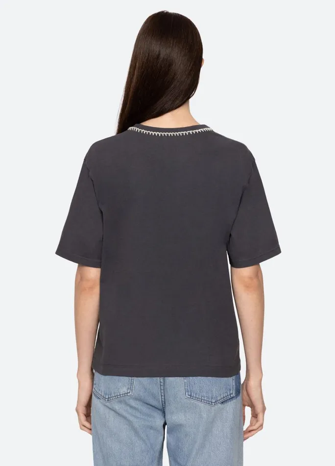 Sea New York Tops Women Sally TShirt Charcoal Sea New York Tops Women Sally TShirt Charcoal