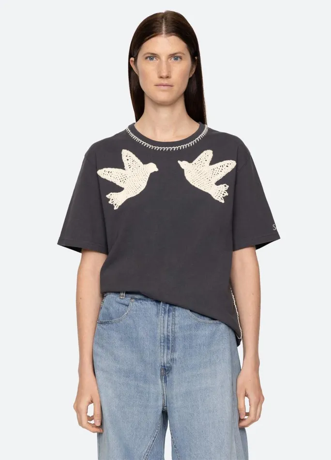Sea New York Tops Women Sally TShirt Charcoal Sea New York Tops Women Sally TShirt Charcoal